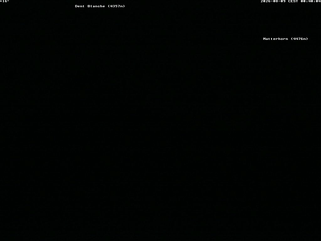 Archived image Webcam Thyon: Les Masses - View of Dent Blanche and Matterhorn