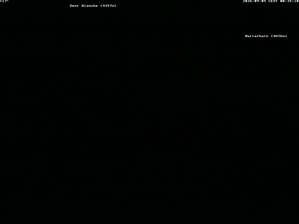 Archived image Webcam Thyon: Les Masses - View of Dent Blanche and Matterhorn