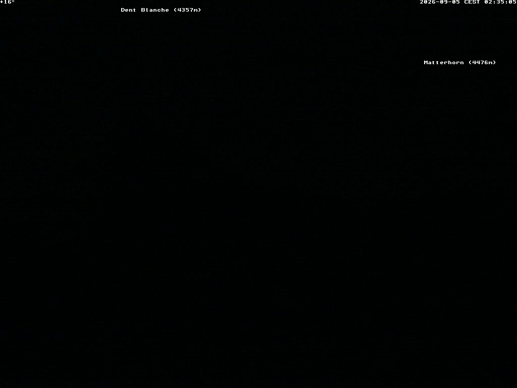 Archived image Webcam Thyon: Les Masses - View of Dent Blanche and Matterhorn