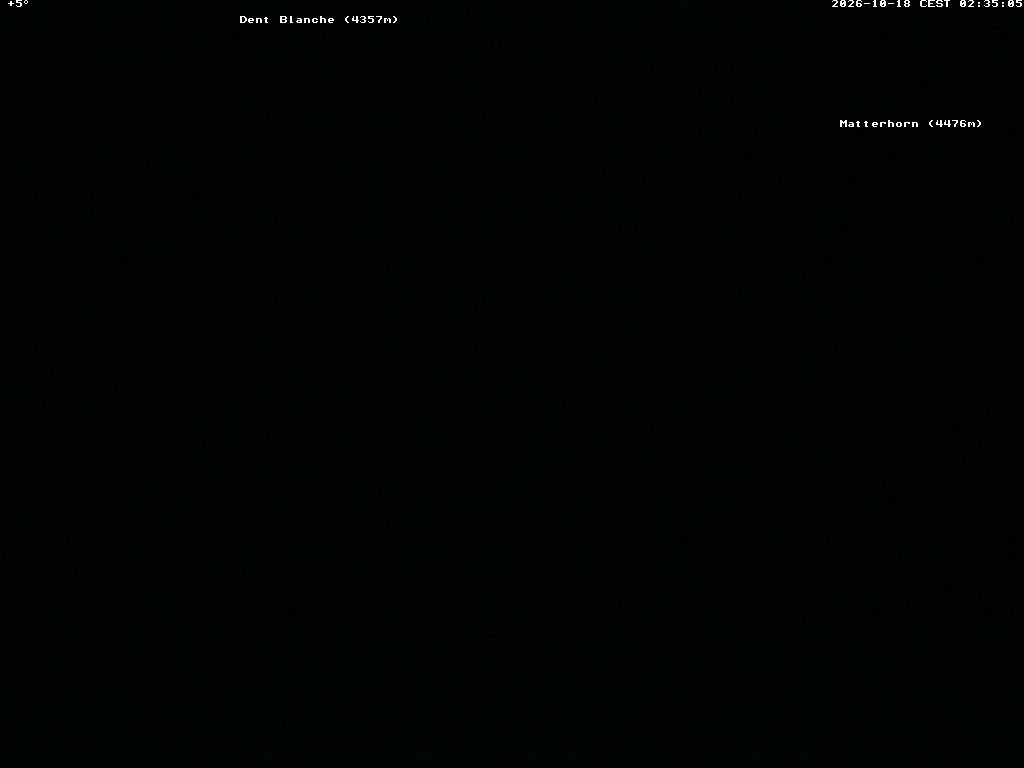 Archiv Foto Webcam Thyon: Les Masses - Blick Richtung Dent Blanche und Matterhorn