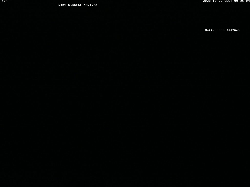 Archived image Webcam Thyon: Les Masses - View of Dent Blanche and Matterhorn
