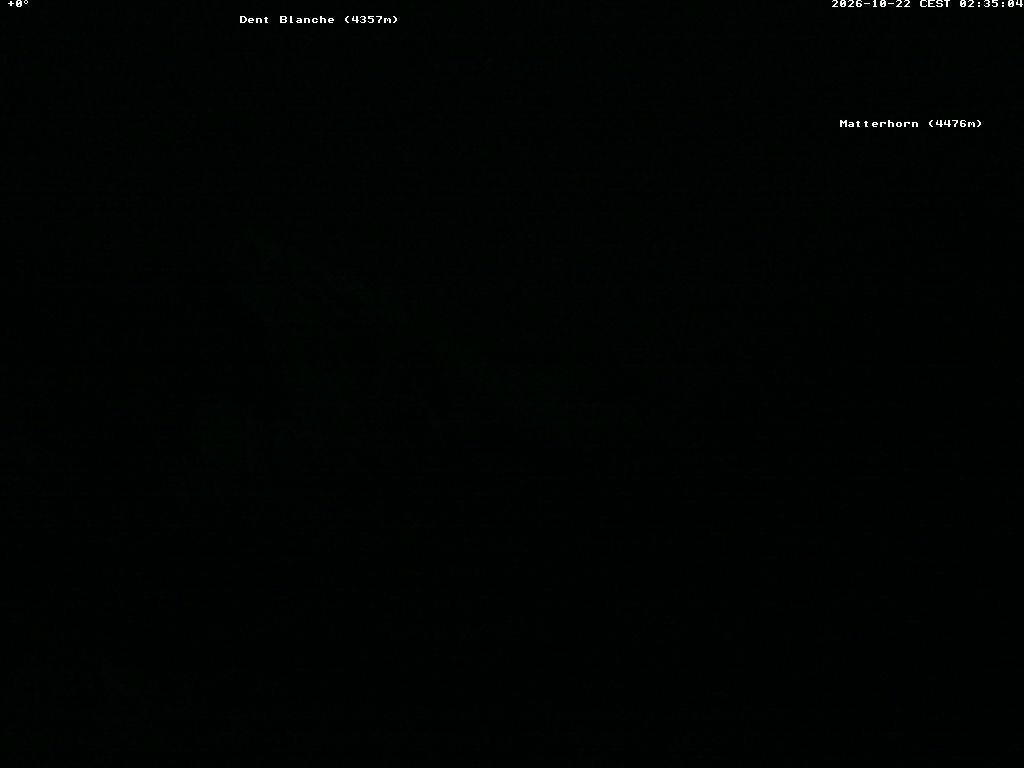 Archived image Webcam Thyon: Les Masses - View of Dent Blanche and Matterhorn
