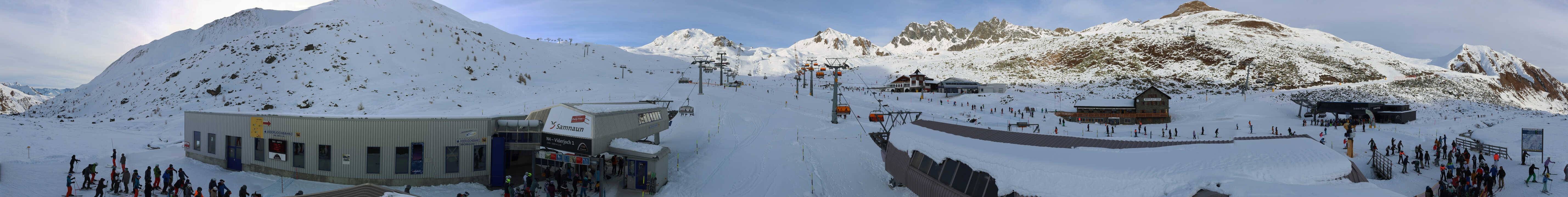 Archiv Foto Webcam Samnaun: Blick von der Alp Trida zum Viderjoch