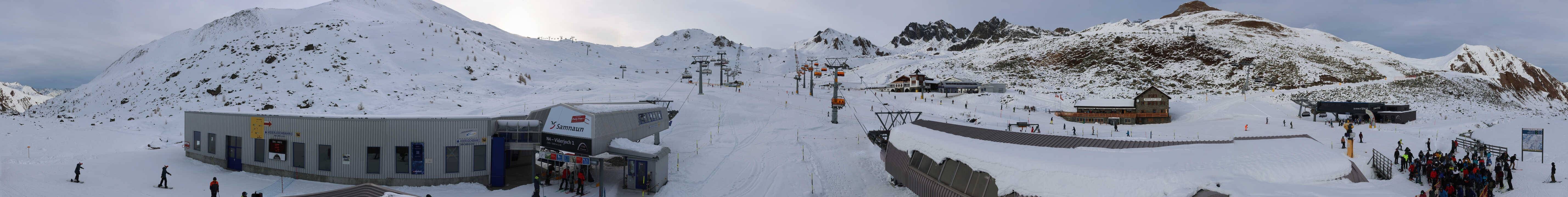 Archiv Foto Webcam Samnaun: Blick von der Alp Trida zum Viderjoch