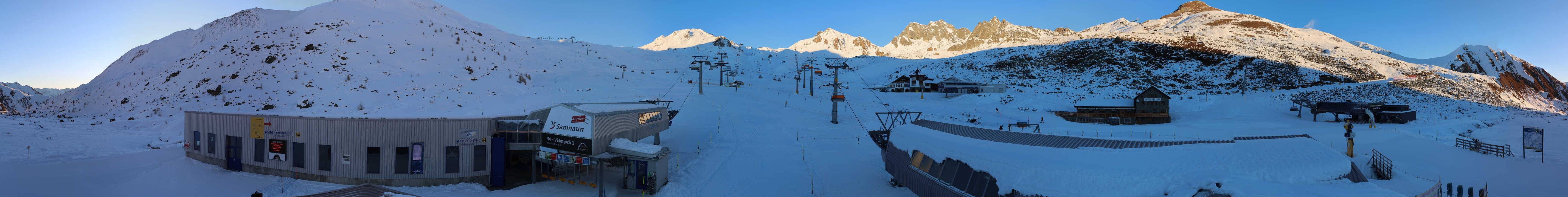 Archiv Foto Webcam Samnaun: Blick von der Alp Trida zum Viderjoch