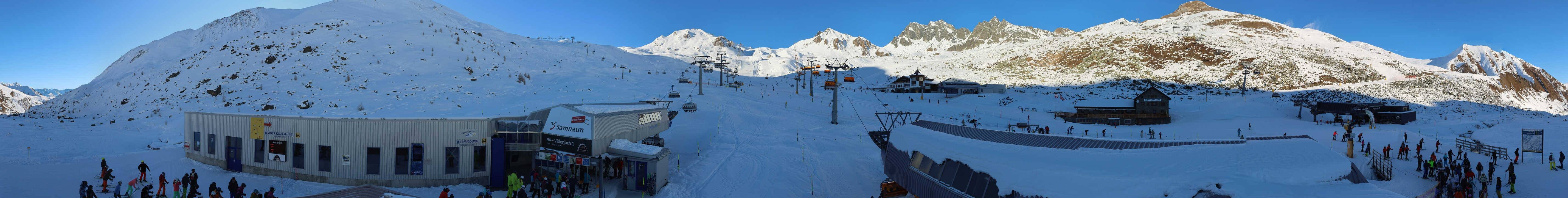 Archiv Foto Webcam Samnaun: Blick von der Alp Trida zum Viderjoch