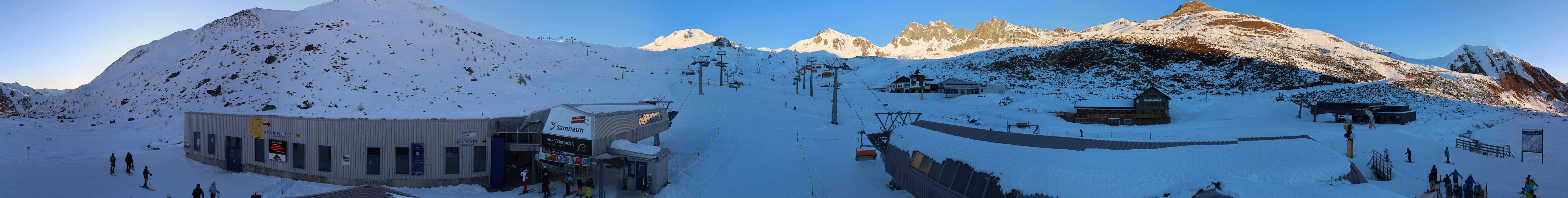 Archiv Foto Webcam Samnaun: Blick von der Alp Trida zum Viderjoch