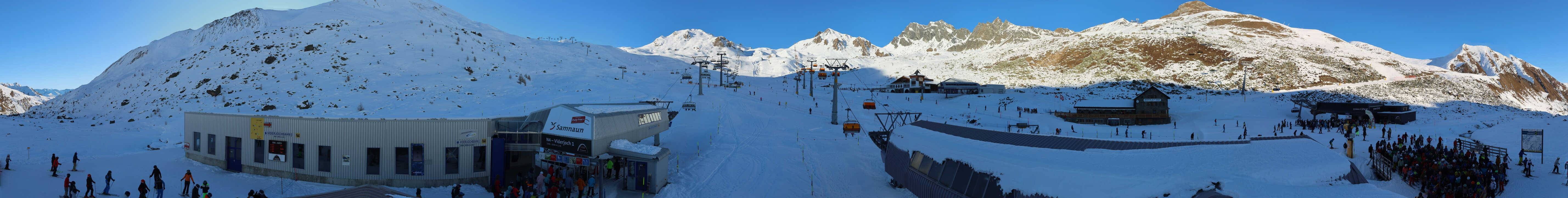 Archiv Foto Webcam Samnaun: Blick von der Alp Trida zum Viderjoch