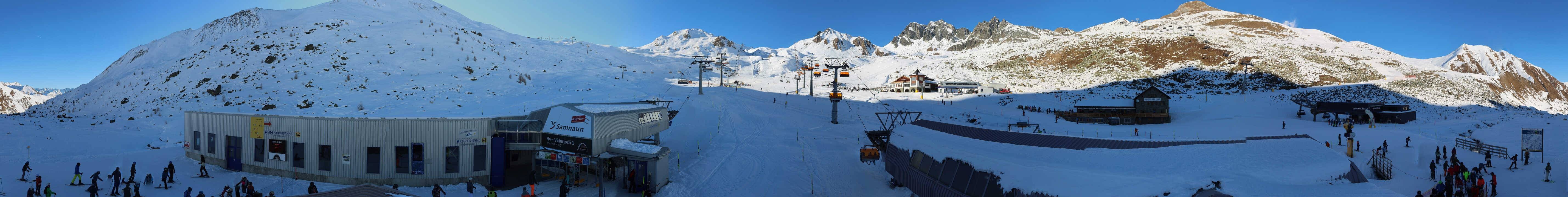 Archiv Foto Webcam Samnaun: Blick von der Alp Trida zum Viderjoch