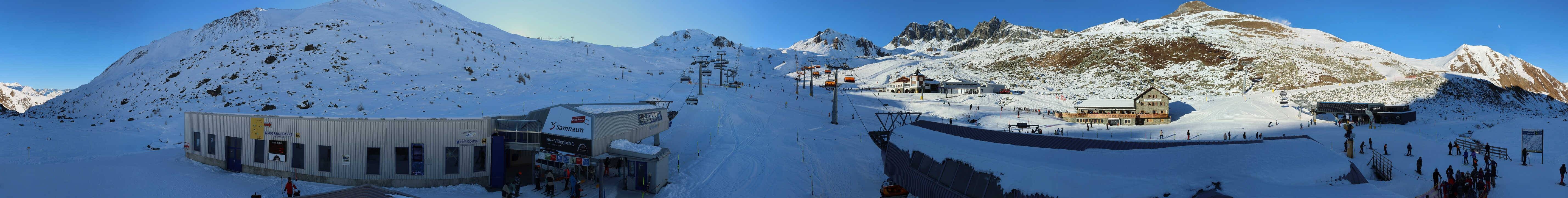 Archiv Foto Webcam Samnaun: Blick von der Alp Trida zum Viderjoch