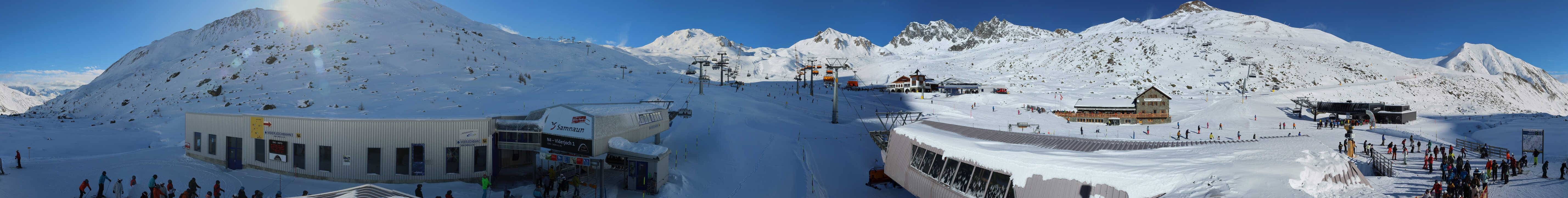 Archiv Foto Webcam Samnaun: Blick von der Alp Trida zum Viderjoch