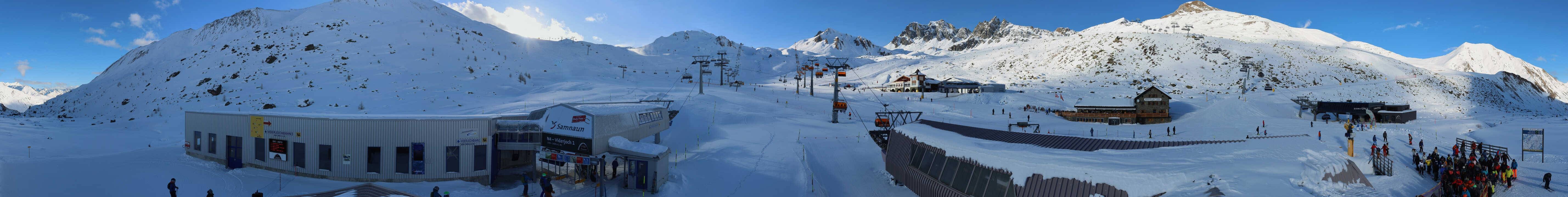 Archiv Foto Webcam Samnaun: Blick von der Alp Trida zum Viderjoch