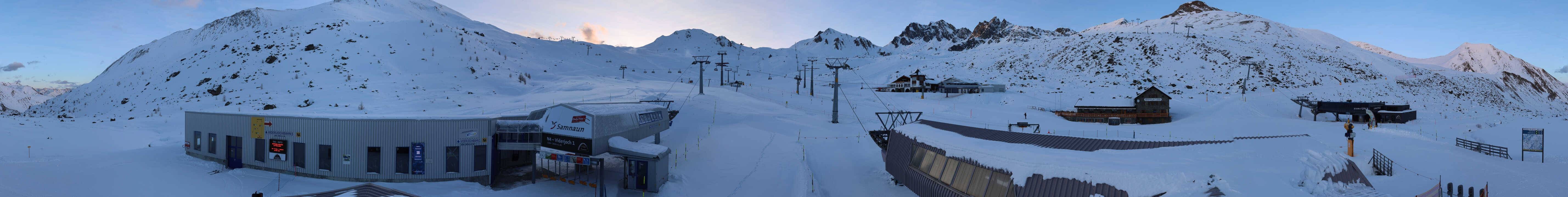 Archiv Foto Webcam Samnaun: Blick von der Alp Trida zum Viderjoch