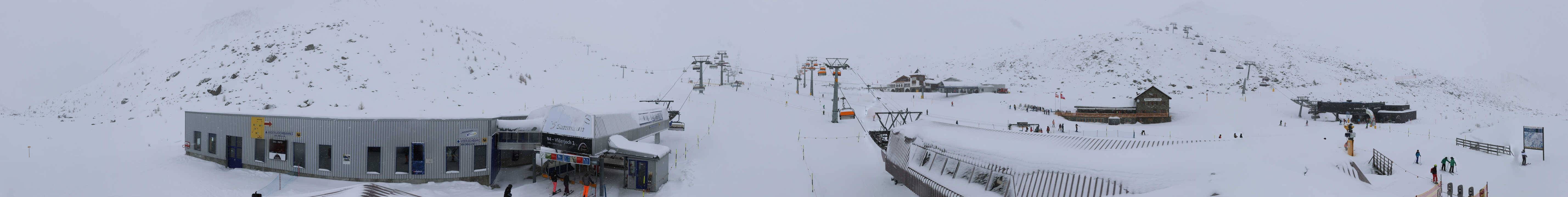 Archived image Webcam Samnaun: View from Alp Trida to Viderjoch