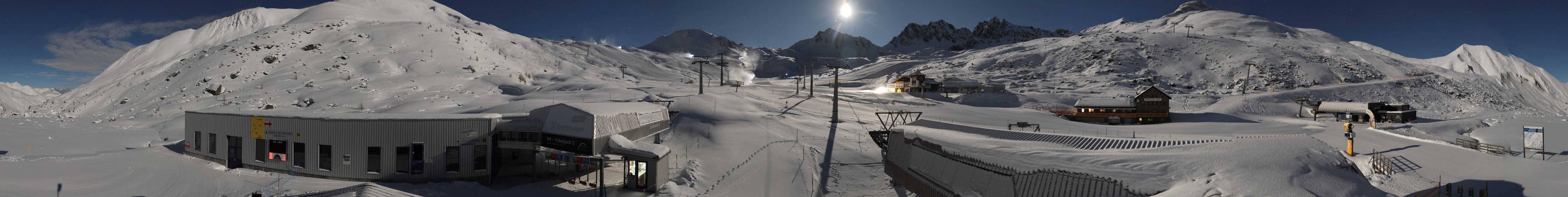 Archived image Webcam Samnaun: View from Alp Trida to Viderjoch