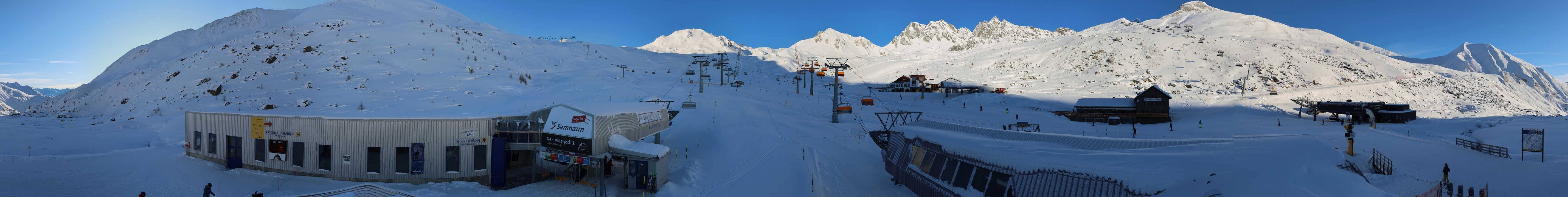 Archiv Foto Webcam Samnaun: Blick von der Alp Trida zum Viderjoch