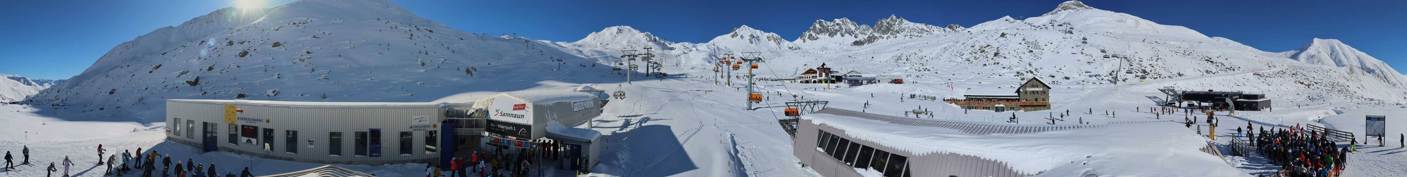 Archiv Foto Webcam Samnaun: Blick von der Alp Trida zum Viderjoch