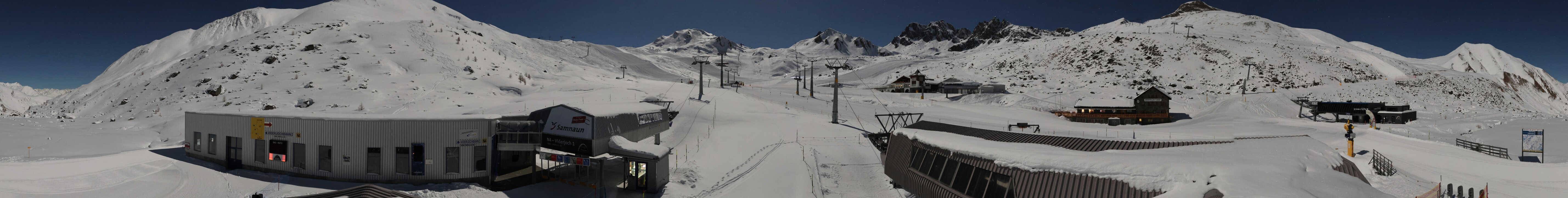Archived image Webcam Samnaun: View from Alp Trida to Viderjoch
