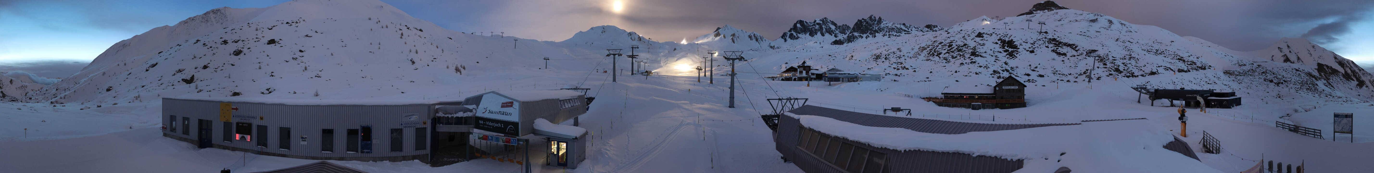 Archiv Foto Webcam Samnaun: Blick von der Alp Trida zum Viderjoch