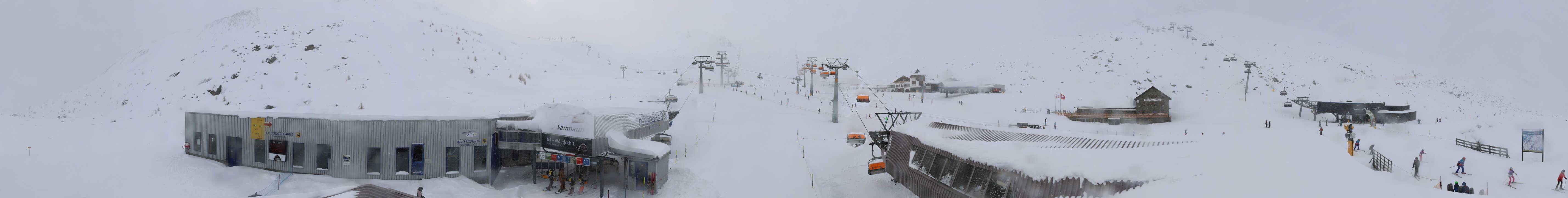 Archiv Foto Webcam Samnaun: Blick von der Alp Trida zum Viderjoch