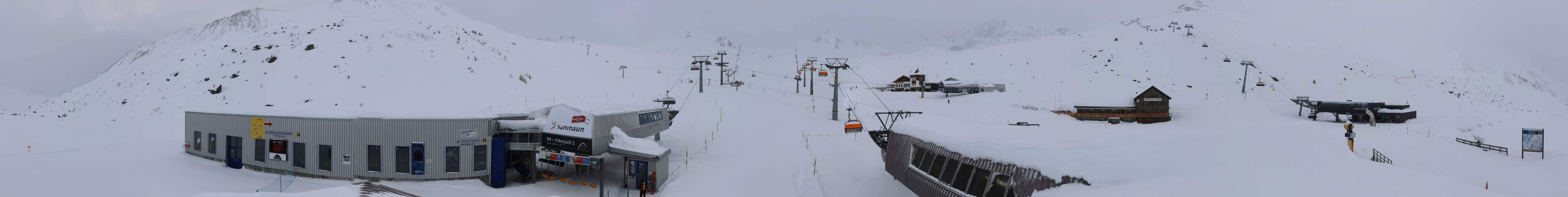 Archiv Foto Webcam Samnaun: Blick von der Alp Trida zum Viderjoch