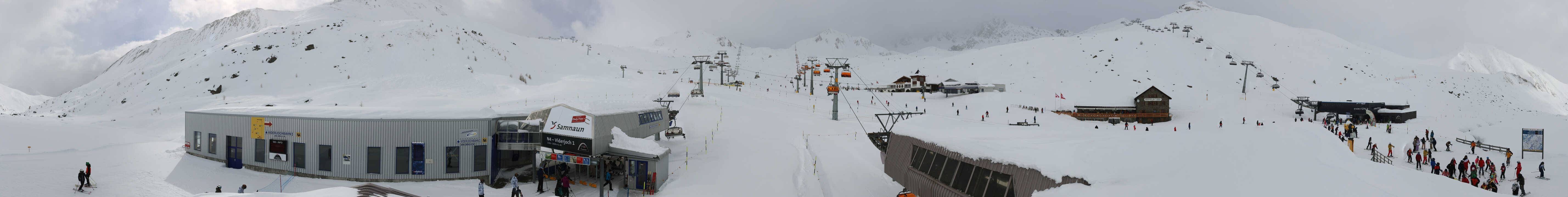 Archiv Foto Webcam Samnaun: Blick von der Alp Trida zum Viderjoch