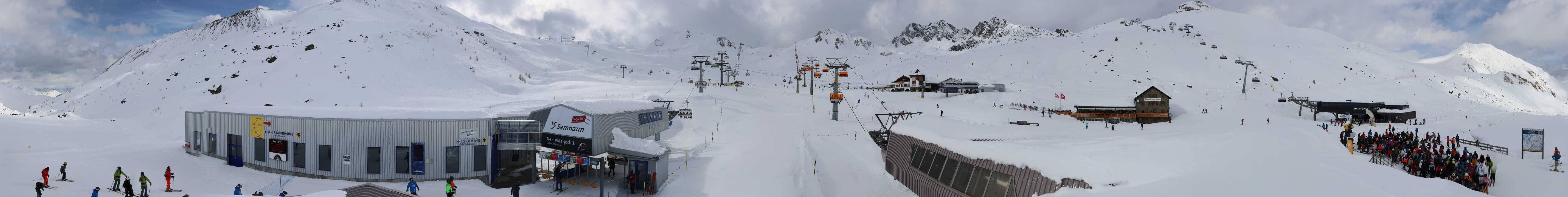 Archiv Foto Webcam Samnaun: Blick von der Alp Trida zum Viderjoch