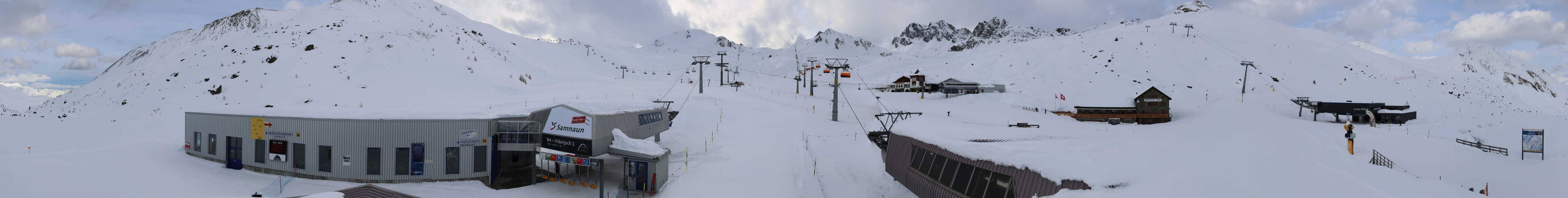 Archiv Foto Webcam Samnaun: Blick von der Alp Trida zum Viderjoch