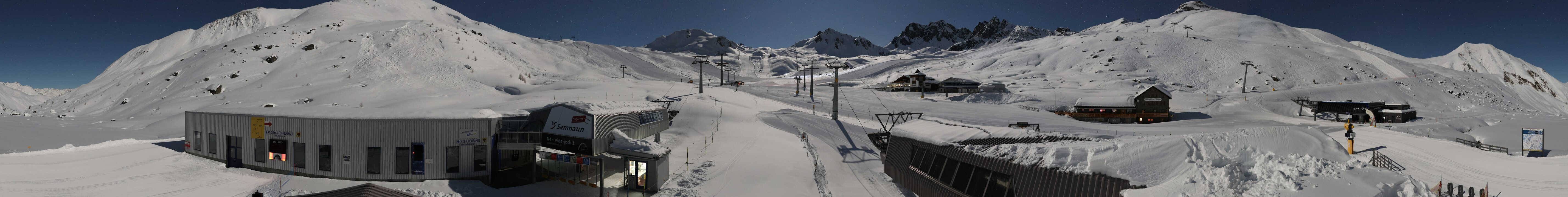 Archived image Webcam Samnaun: View from Alp Trida to Viderjoch