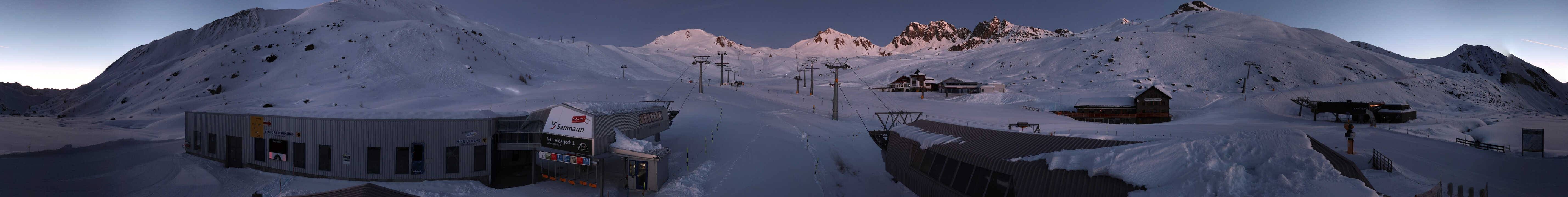 Archiv Foto Webcam Samnaun: Blick von der Alp Trida zum Viderjoch