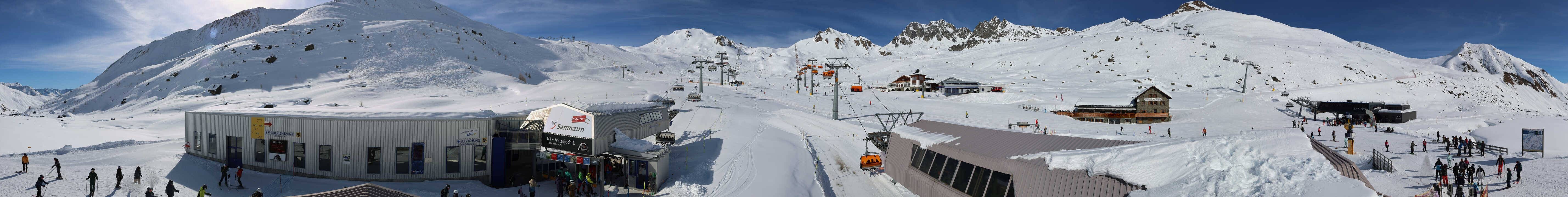 Archiv Foto Webcam Samnaun: Blick von der Alp Trida zum Viderjoch