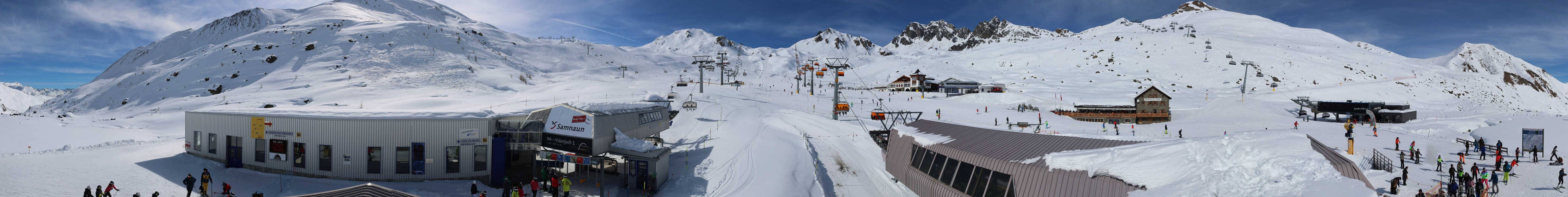 Archiv Foto Webcam Samnaun: Blick von der Alp Trida zum Viderjoch