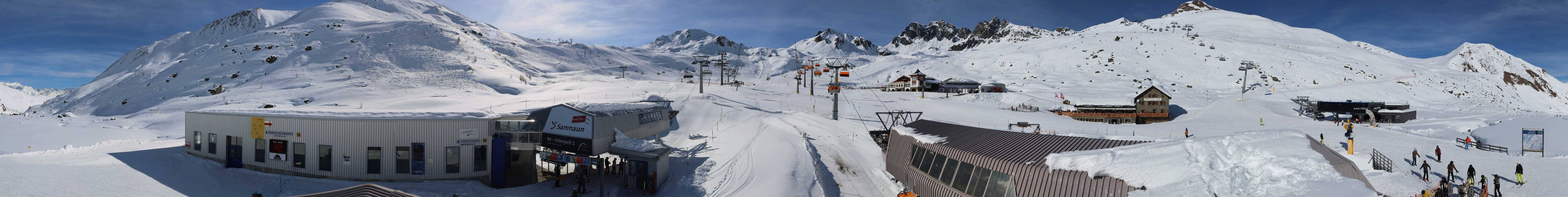 Archiv Foto Webcam Samnaun: Blick von der Alp Trida zum Viderjoch