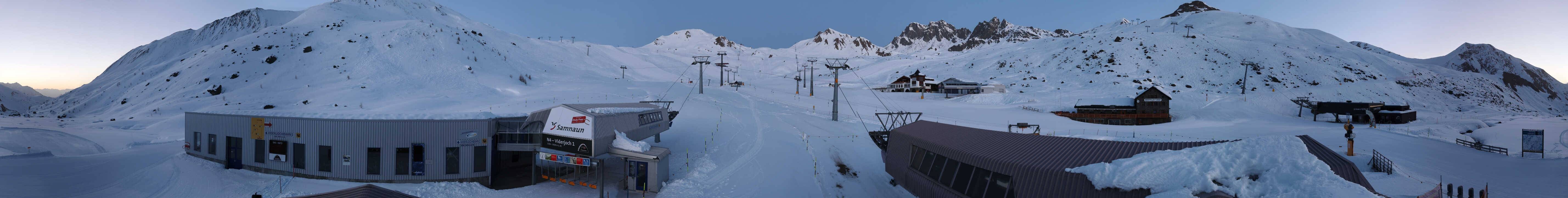 Archiv Foto Webcam Samnaun: Blick von der Alp Trida zum Viderjoch