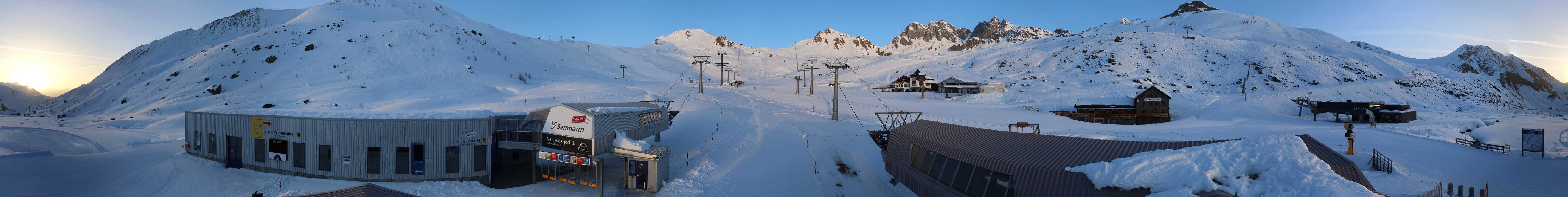 Archiv Foto Webcam Samnaun: Blick von der Alp Trida zum Viderjoch