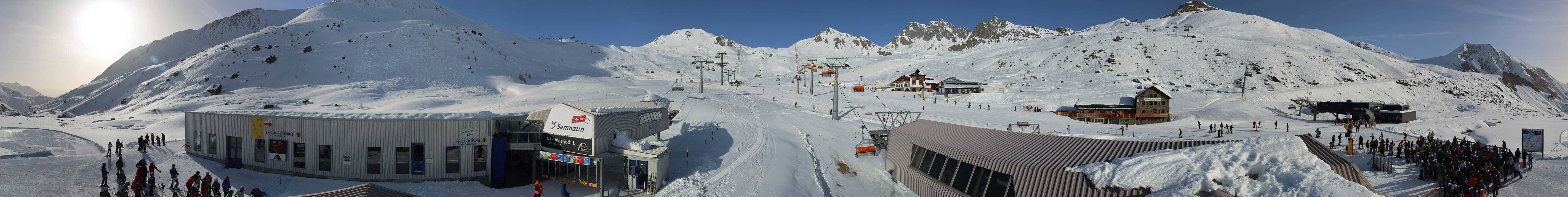 Archiv Foto Webcam Samnaun: Blick von der Alp Trida zum Viderjoch