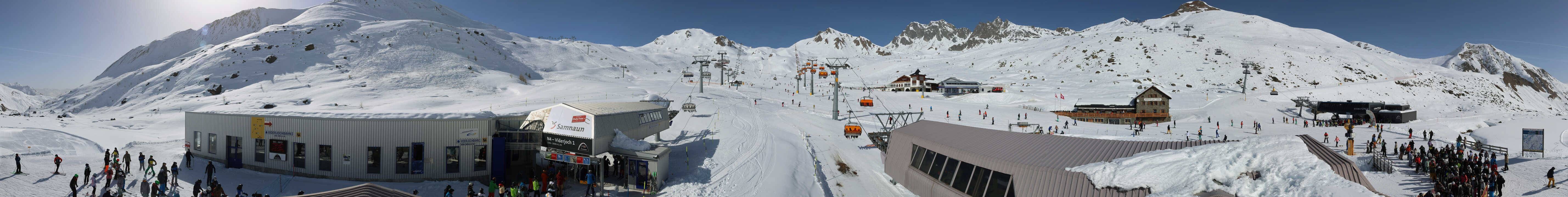 Archiv Foto Webcam Samnaun: Blick von der Alp Trida zum Viderjoch