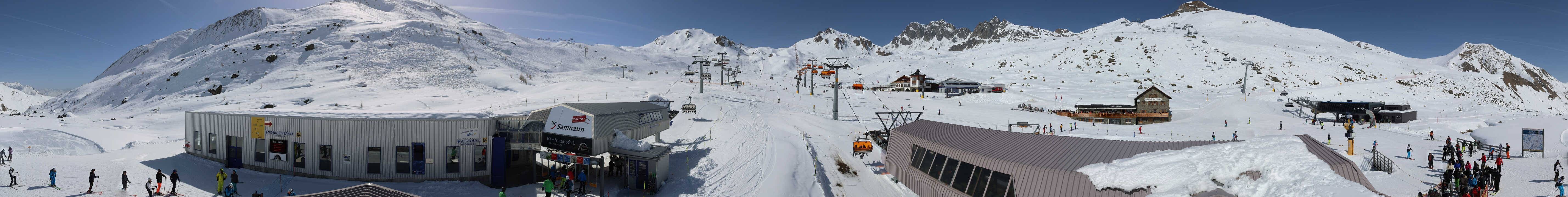 Archiv Foto Webcam Samnaun: Blick von der Alp Trida zum Viderjoch