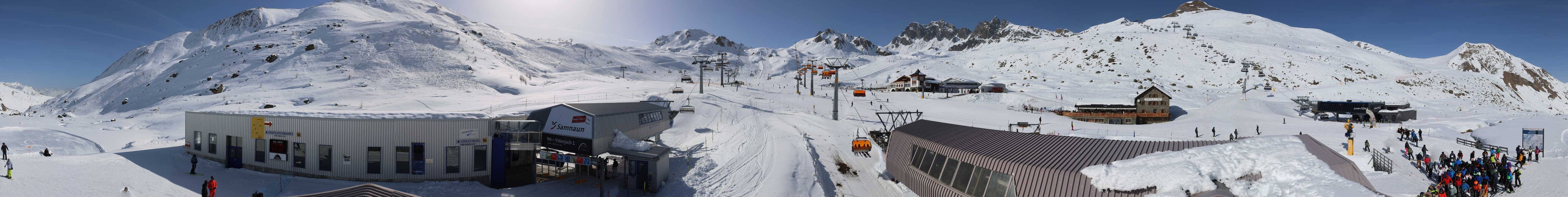 Archiv Foto Webcam Samnaun: Blick von der Alp Trida zum Viderjoch