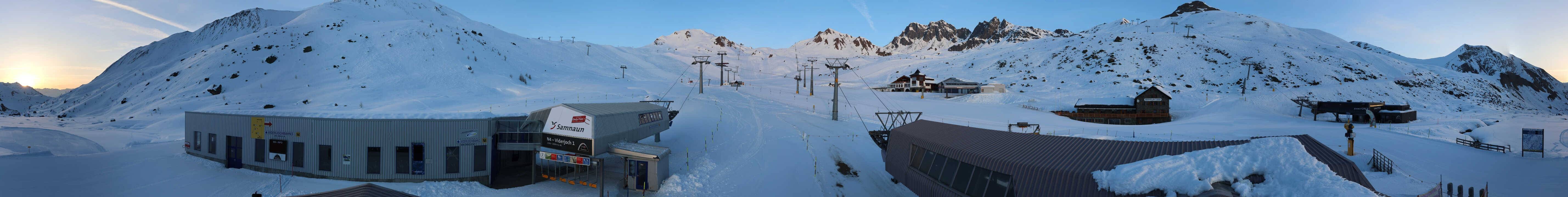 Archiv Foto Webcam Samnaun: Blick von der Alp Trida zum Viderjoch