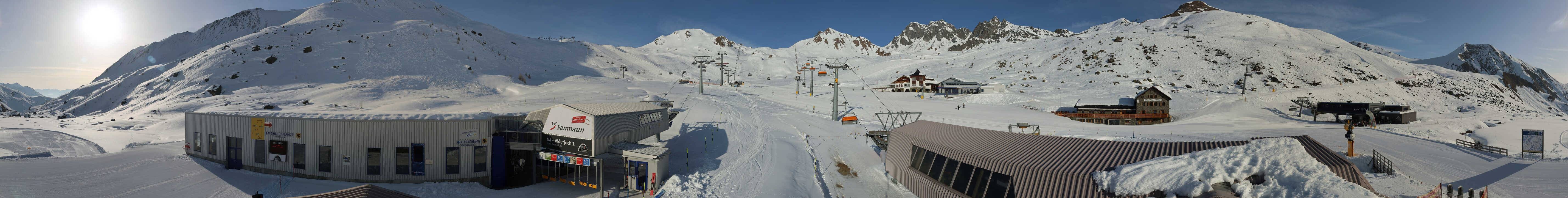 Archiv Foto Webcam Samnaun: Blick von der Alp Trida zum Viderjoch