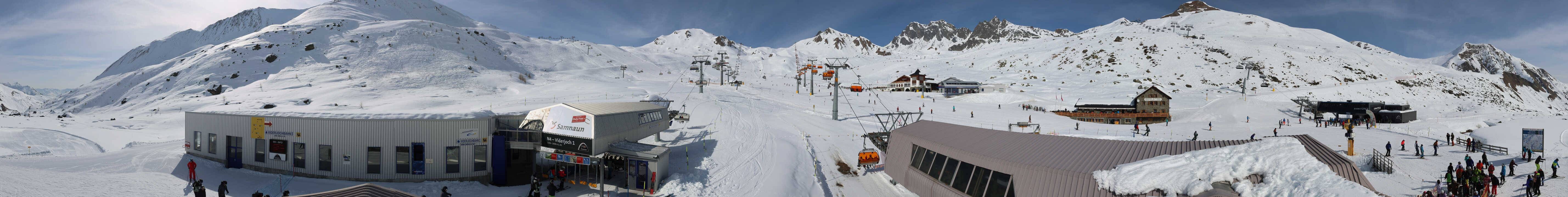 Archiv Foto Webcam Samnaun: Blick von der Alp Trida zum Viderjoch