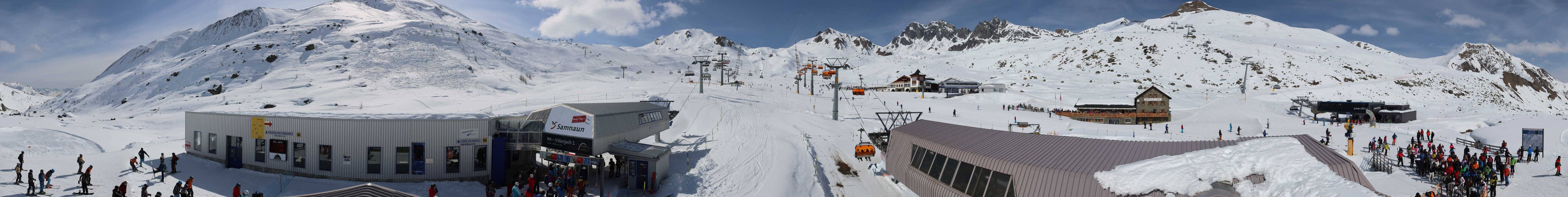 Archiv Foto Webcam Samnaun: Blick von der Alp Trida zum Viderjoch