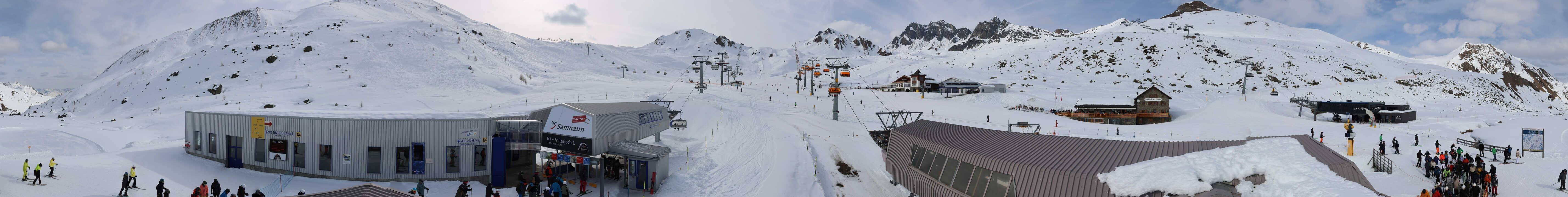 Archiv Foto Webcam Samnaun: Blick von der Alp Trida zum Viderjoch