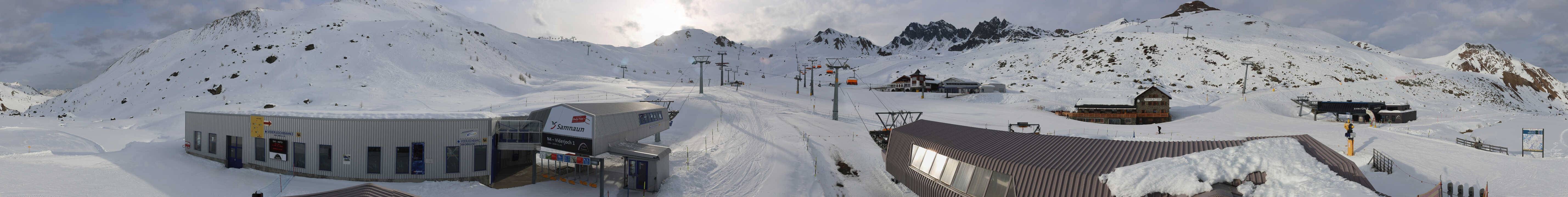 Archiv Foto Webcam Samnaun: Blick von der Alp Trida zum Viderjoch