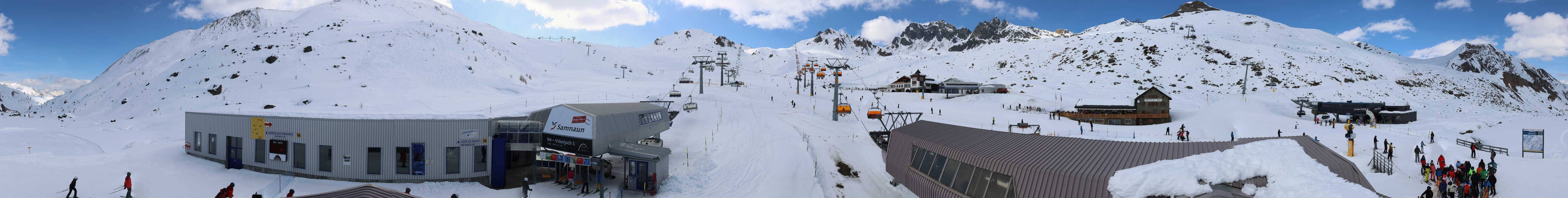 Archiv Foto Webcam Samnaun: Blick von der Alp Trida zum Viderjoch