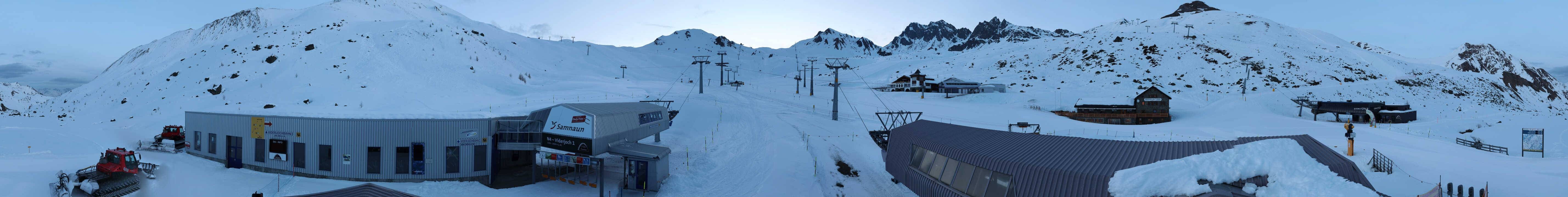 Archiv Foto Webcam Samnaun: Blick von der Alp Trida zum Viderjoch