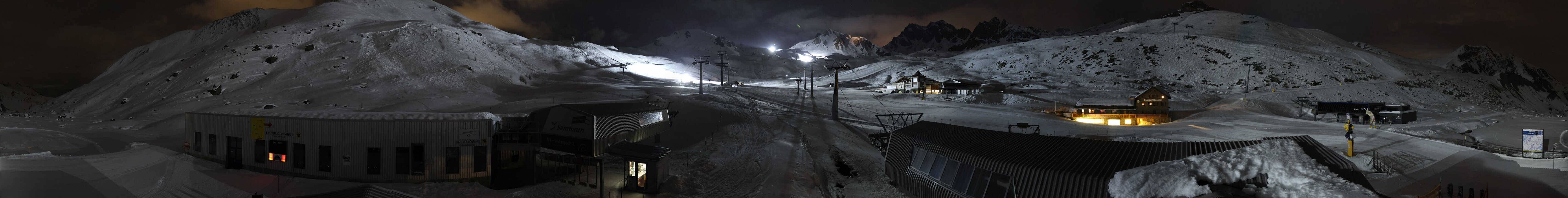 Archived image Webcam Samnaun: View from Alp Trida to Viderjoch