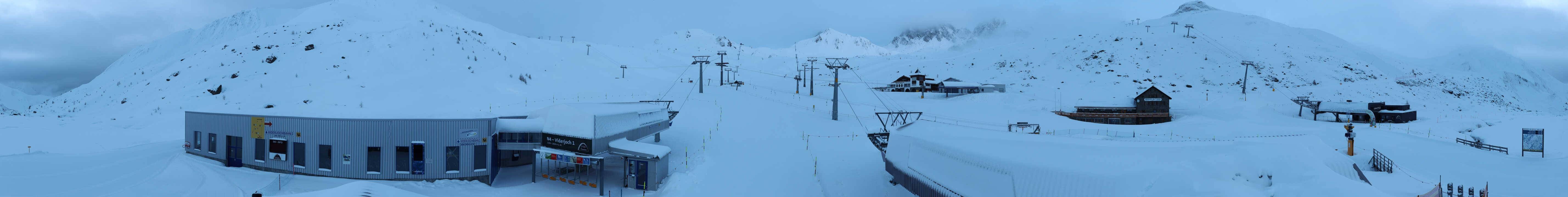 Archived image Webcam Samnaun: View from Alp Trida to Viderjoch