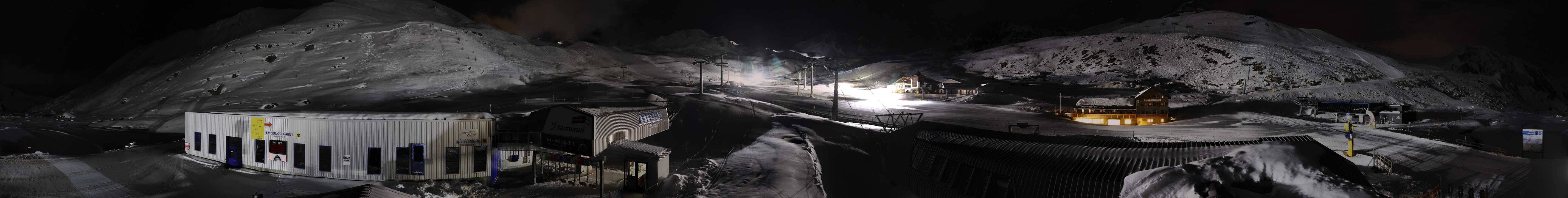 Archived image Webcam Samnaun: View from Alp Trida to Viderjoch